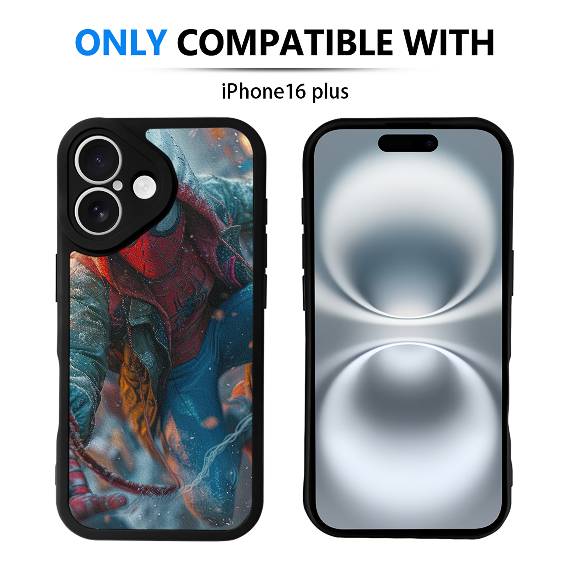 Spider Man スパイダーマン 【iPhone 16シリーズ対応】シリコンスマホケース（レザー調） 材質：シリコン